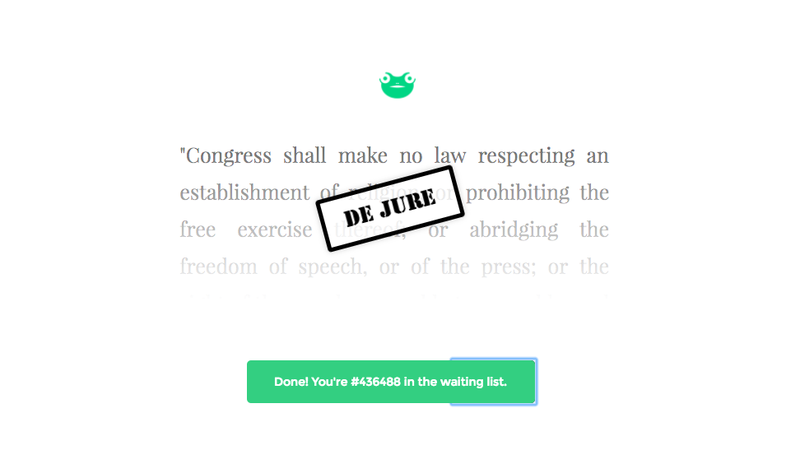 Image: An attempt to join Gab at the time of this writing; that right-hand button looks sort of broken, guys